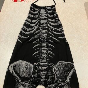 Dolls Kill Black and Gray Skeleton Outfit
